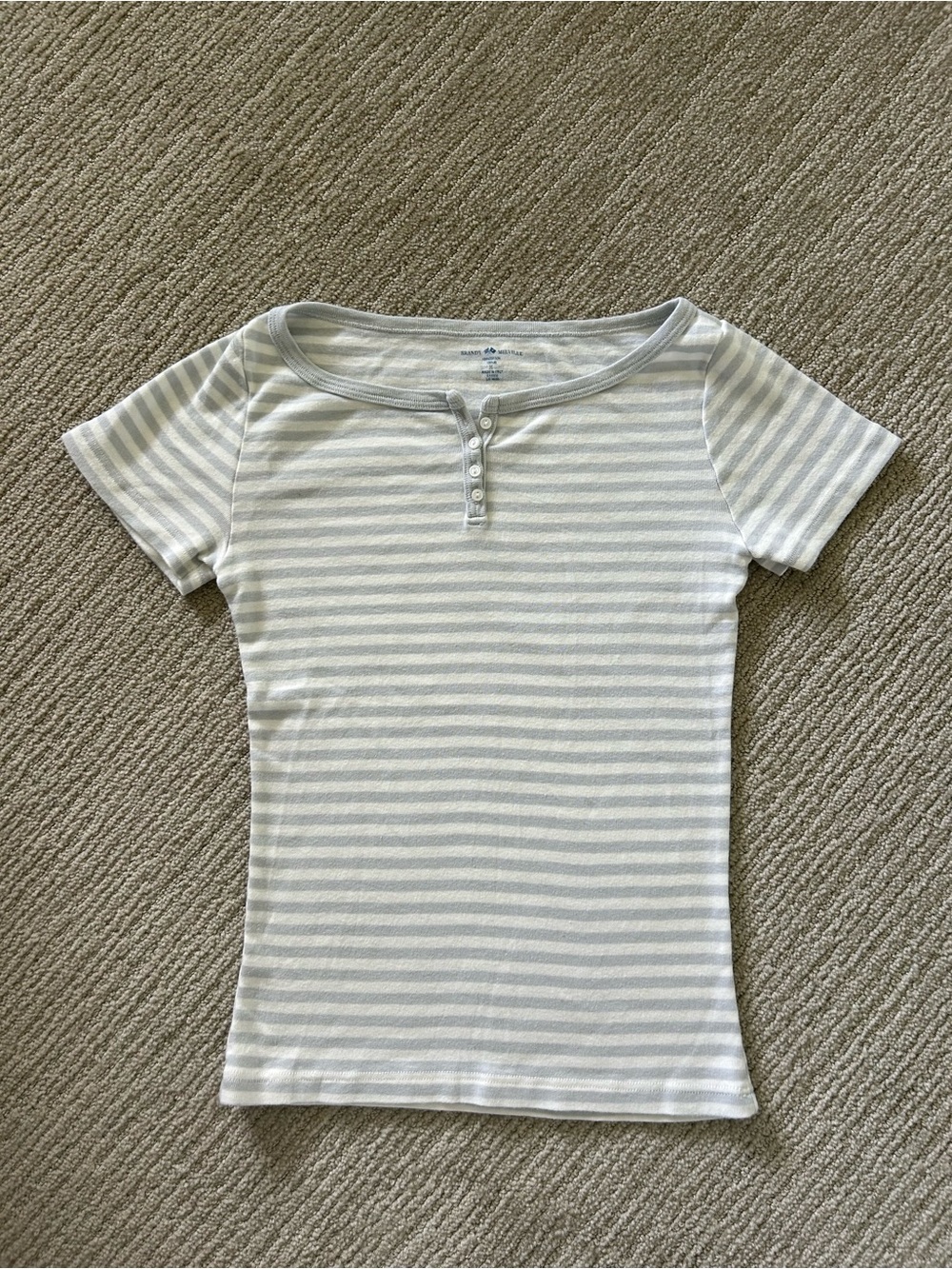 Striped Zelly Short Sleeve Top Brandy Melville